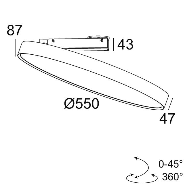 Afbeeldingen van MULTINOVA 55 PIVOT 930 B IP20 LED - 3000K - CRI90