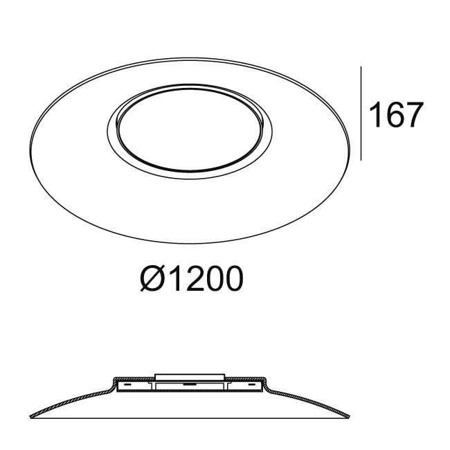 Afbeeldingen van ZOOVER 120 DARK GREY 930 DIM4 B IP20 LED - 3000K - CRI90