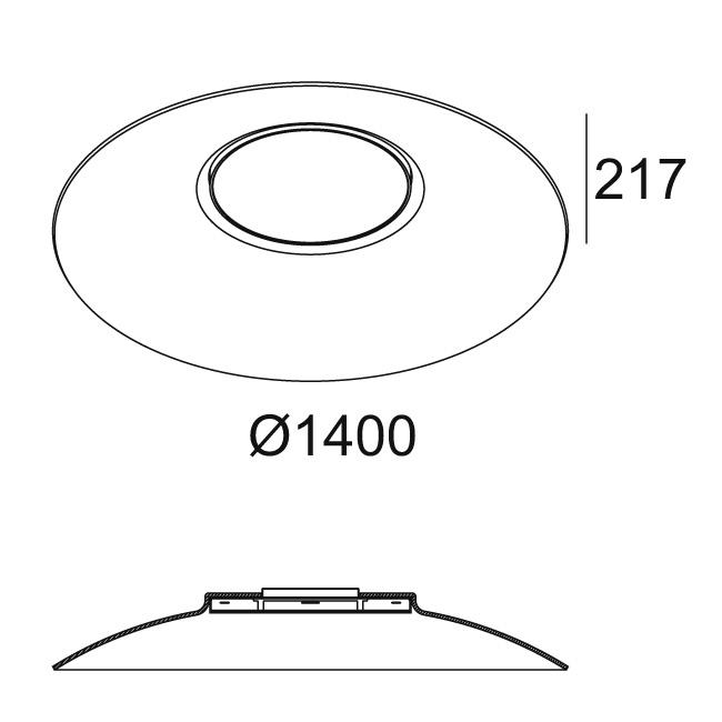 Afbeeldingen van ZOOVER 140 LIGHT GREY 930 B IP20 LED - 3000K - CRI90