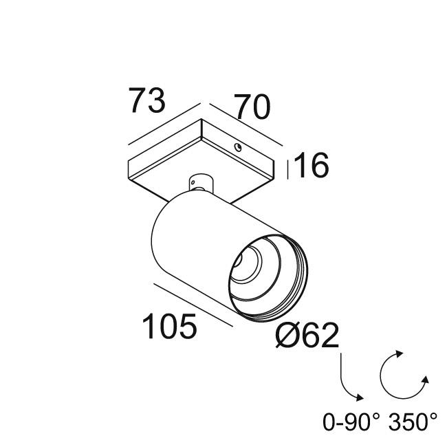 Afbeeldingen van SPYCO ON 1 AC 92733 DIM8 W IP20 LED - 2700K - CRI90 - 33°