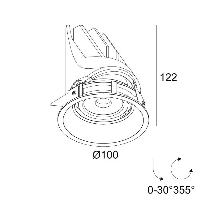 Afbeeldingen van ENTERO RD-M 92710 B IP20 LED - 2700K - CRI90 - 10°