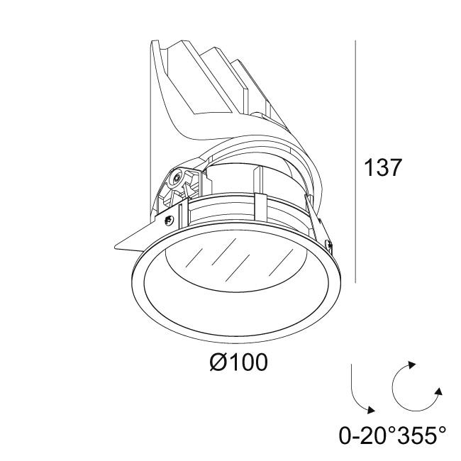 Afbeeldingen van ENTERO RD-M IP 93030 B IP44/20 LED - 3000K - CRI90 - 30°