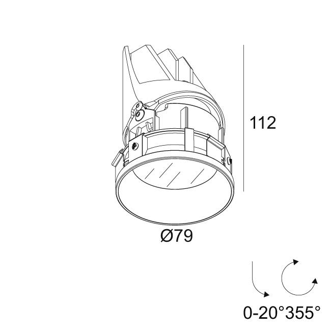 Afbeeldingen van ENTERO RD-S TRIMLESS IP 92720 B IP44/20 LED - 2700K - CRI90 - 20°