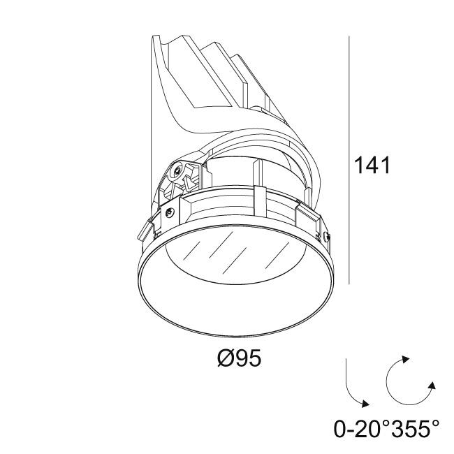 Afbeeldingen van ENTERO RD-M TRIMLESS IP 92718 GC IP44/20 LED - 2700K - CRI90 - 18°