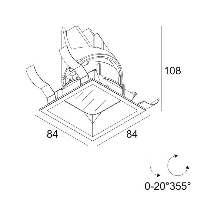 Afbeeldingen van ENTERO SQ-S IP 92720 GC IP44/20 LED - 2700K - CRI90 - 20°