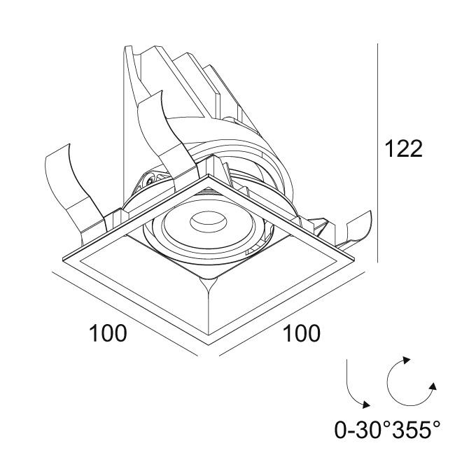 Afbeeldingen van ENTERO SQ-M 92710 GC IP20 LED - 2700K - CRI90 - 10°