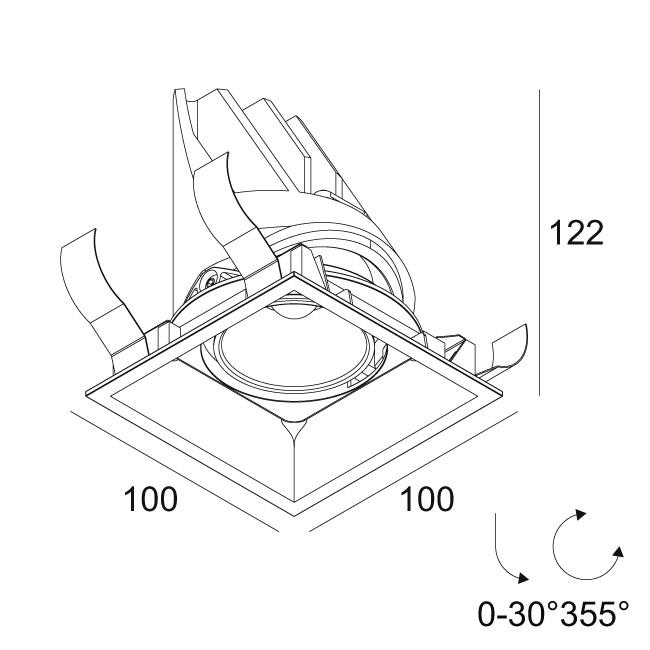 Afbeeldingen van ENTERO SQ-M 92718 B IP20 LED - 2700K - CRI90 - 18°