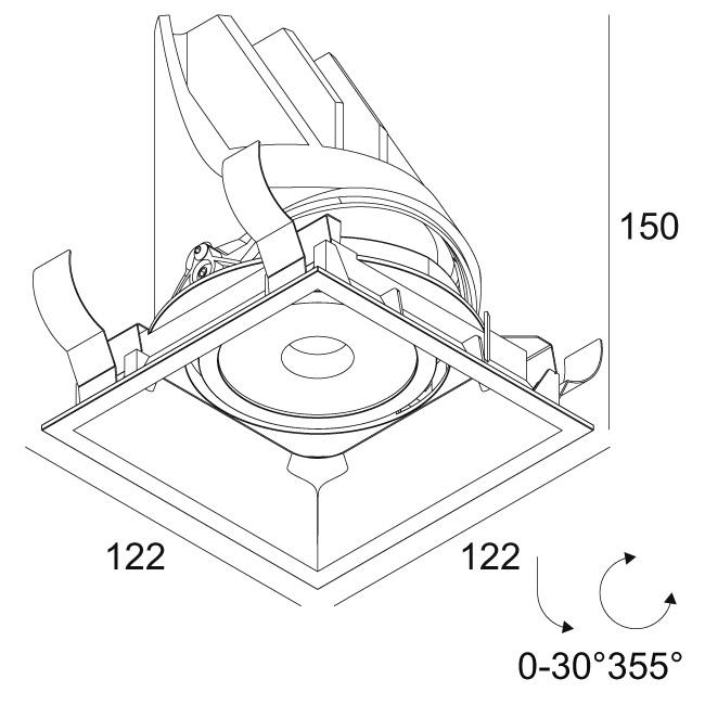 Afbeeldingen van ENTERO SQ-L 92710 GC IP20 LED - 2700K - CRI90 - 10°