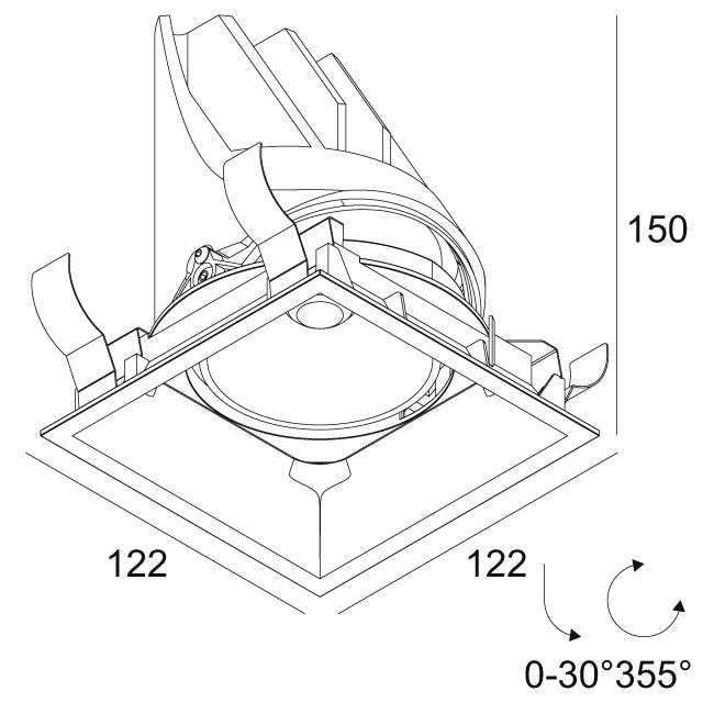 Afbeeldingen van ENTERO SQ-L 92718 W IP20 LED - 2700K - CRI90 - 18°