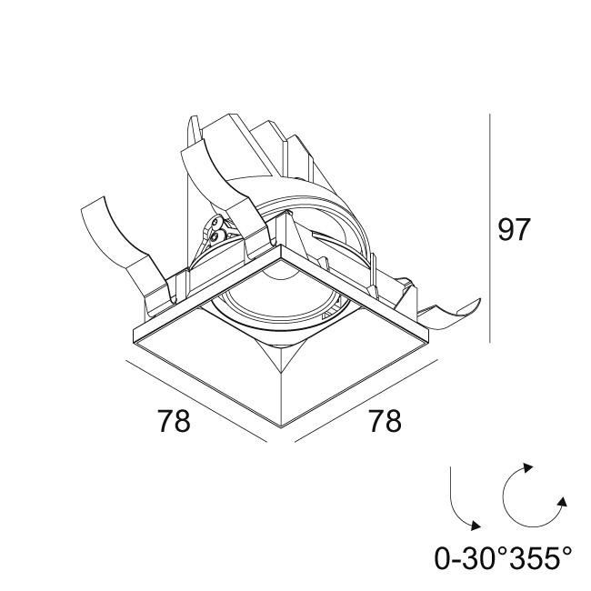 Afbeeldingen van ENTERO SQ-S TRIMLESS 92720 B IP20 LED - 2700K - CRI90 - 20°