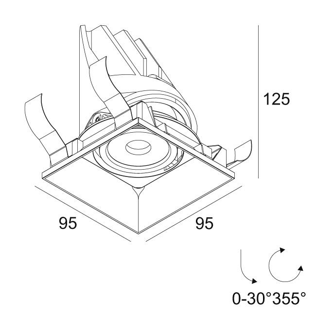 Afbeeldingen van ENTERO SQ-M TRIMLESS 92710 GC IP20 LED - 2700K - CRI90 - 10°