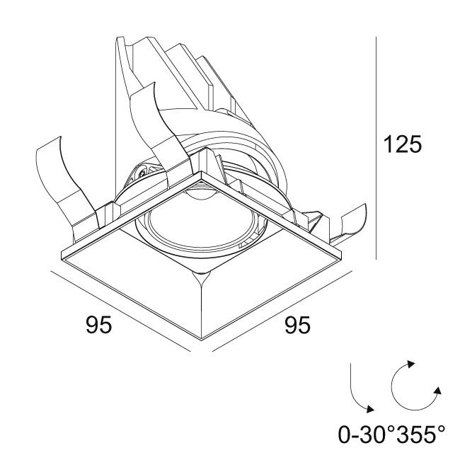 Afbeeldingen van ENTERO SQ-M TRIMLESS 92730 GC IP20 LED - 2700K - CRI90 - 30°