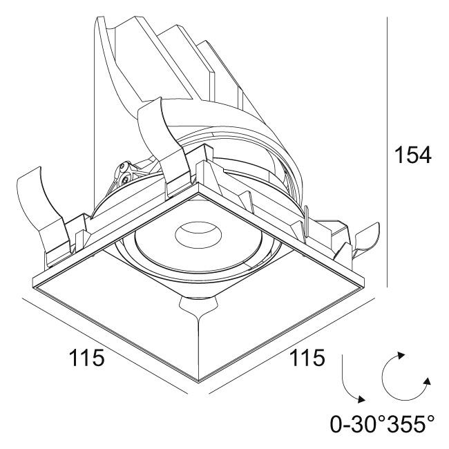 Afbeeldingen van ENTERO SQ-L TRIMLESS 93010 B IP20 LED - 3000K - CRI90 - 10°