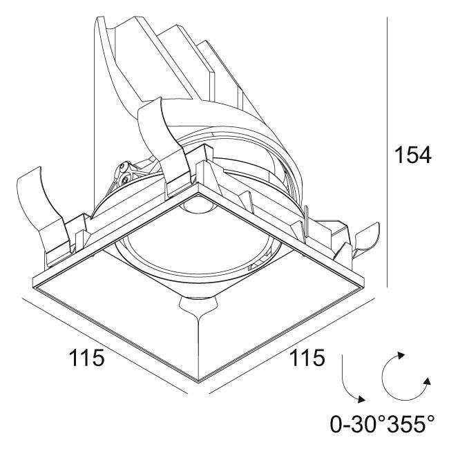 Afbeeldingen van ENTERO SQ-L TRIMLESS 92718 B IP20 LED - 2700K - CRI90 - 18°