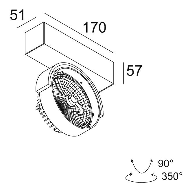 Afbeeldingen van RAND 111 LED DIM8 W IP20 LED - 2700K - CRI90 - 24°