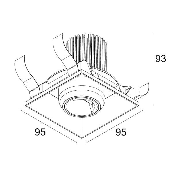 Afbeeldingen van ENTERO SQ-M TRIMLESS WALLWASH TW 940 GC IP20 LED - 1800K-4000K - CRI90