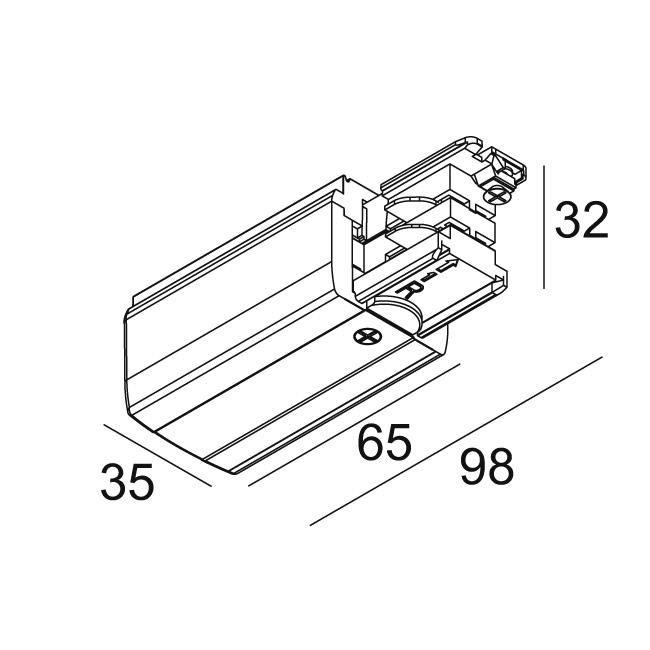 Afbeeldingen van TRACK 3F ON END SUPPLY 12 B IP20