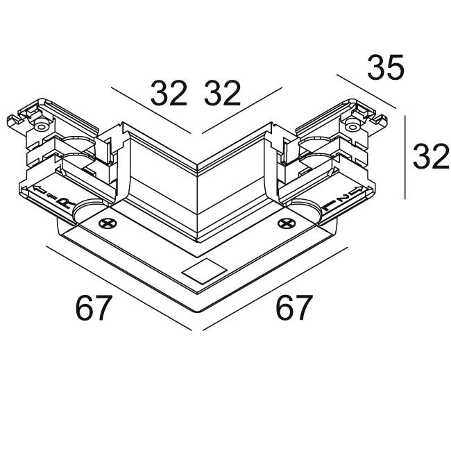 Afbeeldingen van TRACK 3F ON CORNER 90° OUT B IP20