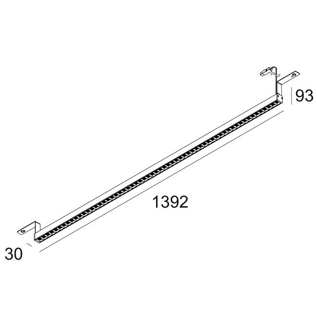 Afbeeldingen van D-LINER 30 INF HF40 13 RD 83067 B-MMAT IP20 LED - 3000K - CRI80 - 67°