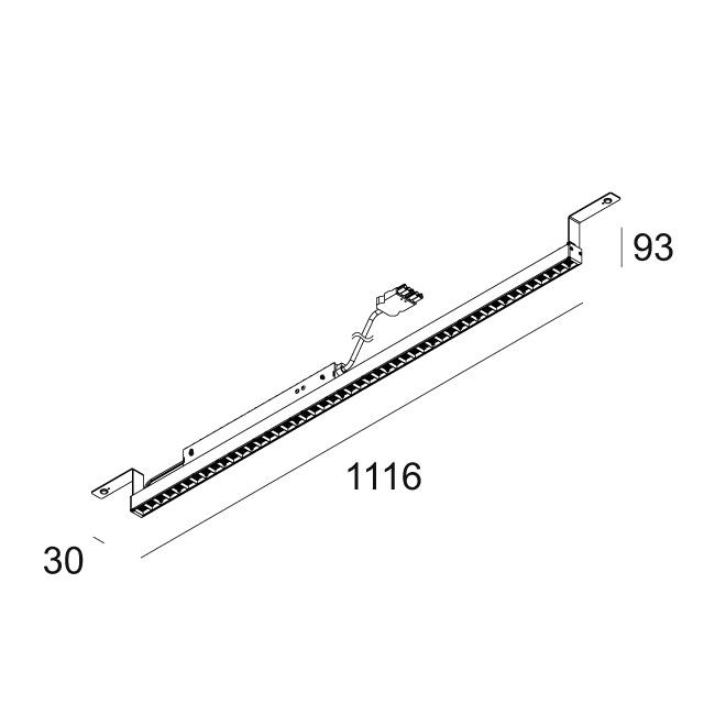 Afbeeldingen van D-LINER 30 INF HF40 11 83067 DIM5 W-W IP20 LED - 3000K - CRI80 - 67°