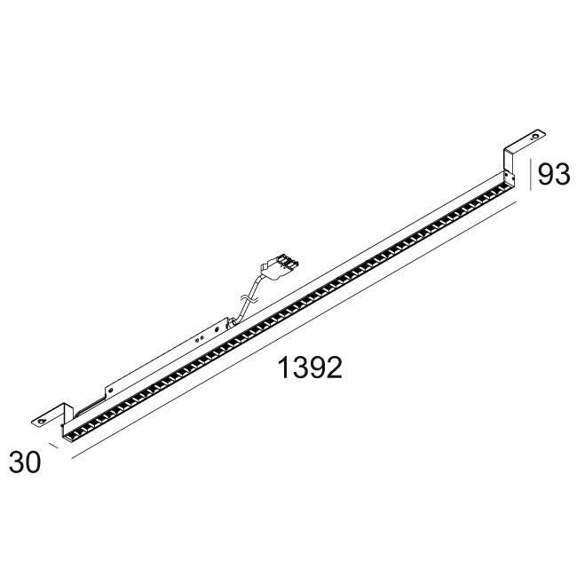 Afbeeldingen van D-LINER 30 INF HF40 13 83067 DIM5 B-MMAT IP20 LED - 3000K - CRI80 - 67°