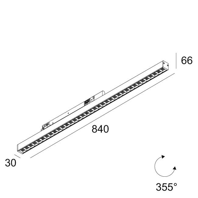 Afbeeldingen van INFORM OK 83067 ADM SLIM DIM5 B-MMAT IP20 LED - 3000K - CRI80 - 67°