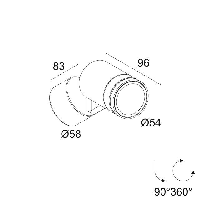 Afbeeldingen van SPIX M 93030 N IP65 LED - 3000K - CRI90 - 30°