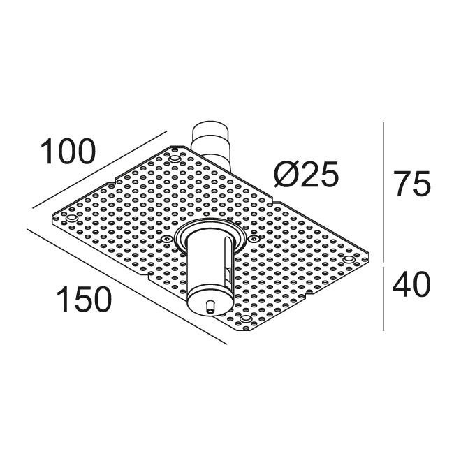 Afbeeldingen van SUSPENSION + CONNECTION TRIMLESS O.F.A. IP20