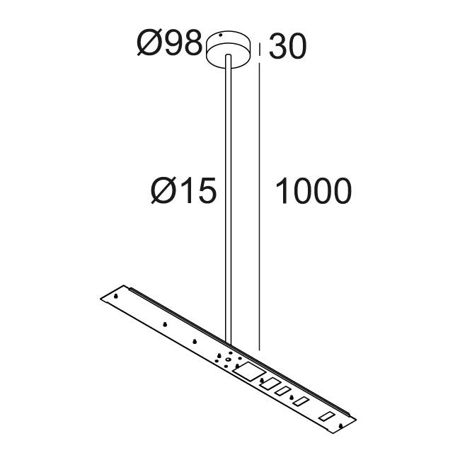 Afbeeldingen van CENTRAL ROD SUSPENSION 95 1m W