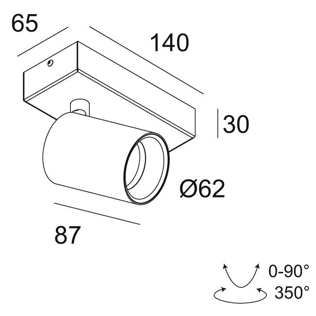 Afbeeldingen van SPYCO ON 1 93033 DIM8 B IP20 LED - 3000K - CRI90 - 33°