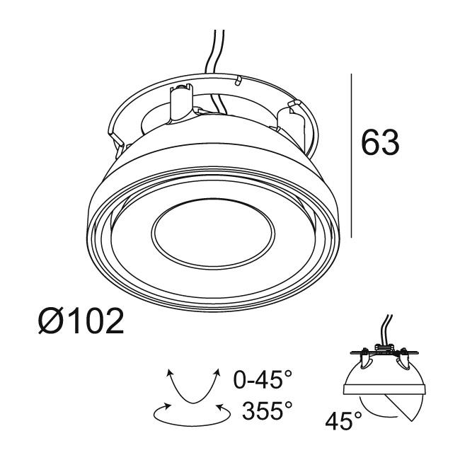 Afbeeldingen van TWEETER M TRIMLESS 92733 B-C IP23/20 LED - 2700K - CRI90 - 33°