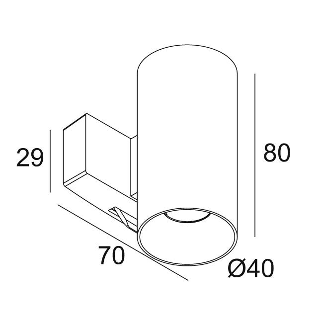 Afbeeldingen van SUPERLOOP-FIX 40 DOWN-UP 82720 MDL B IP20 LED - 2700K - CRI80 - 20°