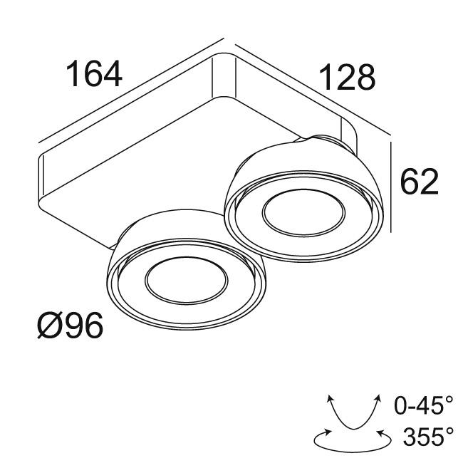 Afbeeldingen van TWEETER M ON 2 92750 DIM8 B-C IP20 LED - 2700K - CRI90 - 50°