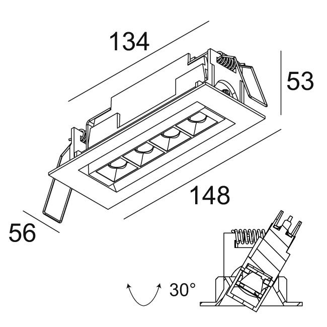 Afbeeldingen van DOT.COM M4 ST OK 92714 B-C IP20 LED - 2700K - CRI90 - 14°