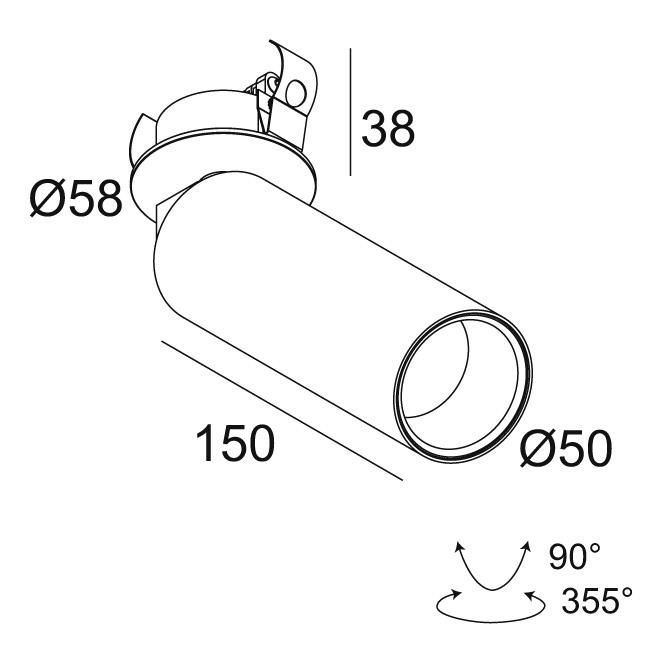 Afbeeldingen van VIZIR L CLIP 92733 BBR-B IP20 LED - 2700K - CRI90 - 33°