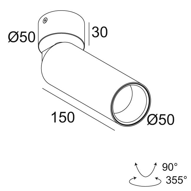 Afbeeldingen van VIZIR L ON 92733 W-W IP20 LED - 2700K - CRI90 - 33°