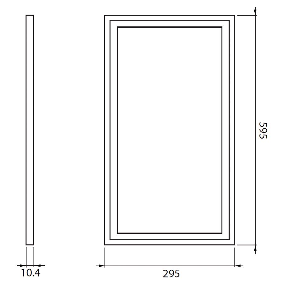 Afbeeldingen van LED I-panel, 3000K, RA80, 595x295 constant current 540mA, ex driver