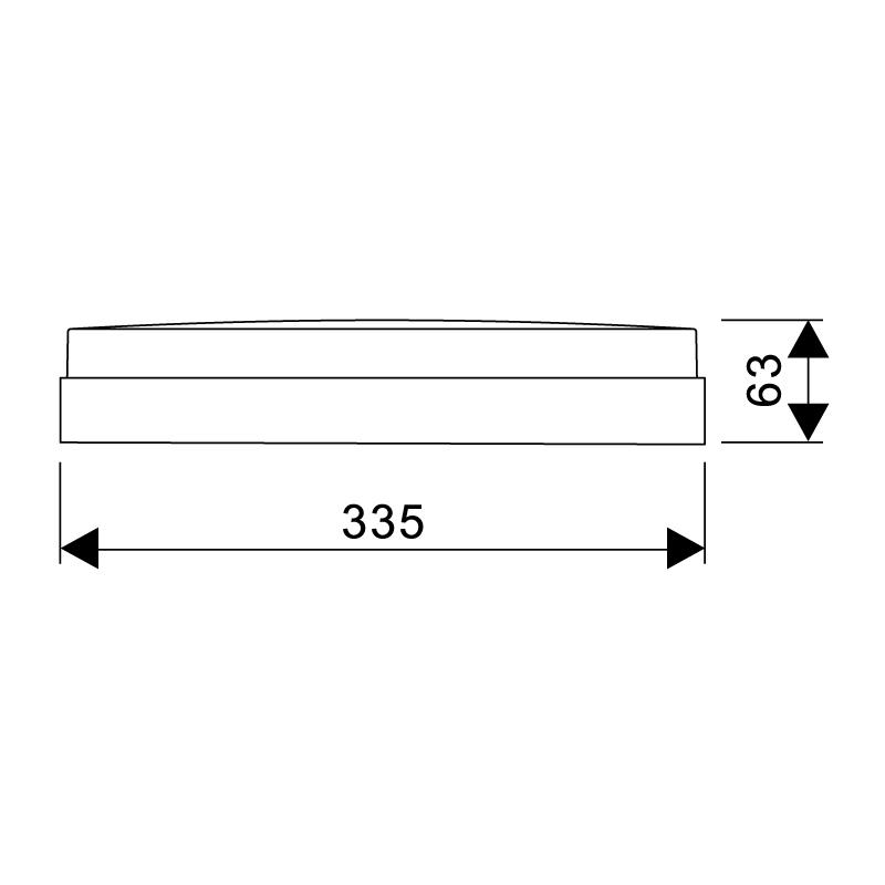 Afbeeldingen van Prodisc III, ø335, Nood+MW sensor, 17W, 3000K/4000K schakelbaar