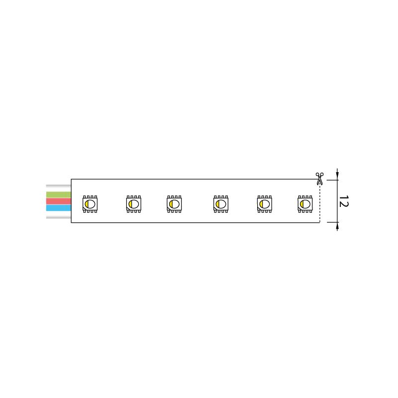 Afbeeldingen van LED strip BRONZE IP20, RGB+W, 24Vdc, 96LED/m, 30,7W/m, 2700K