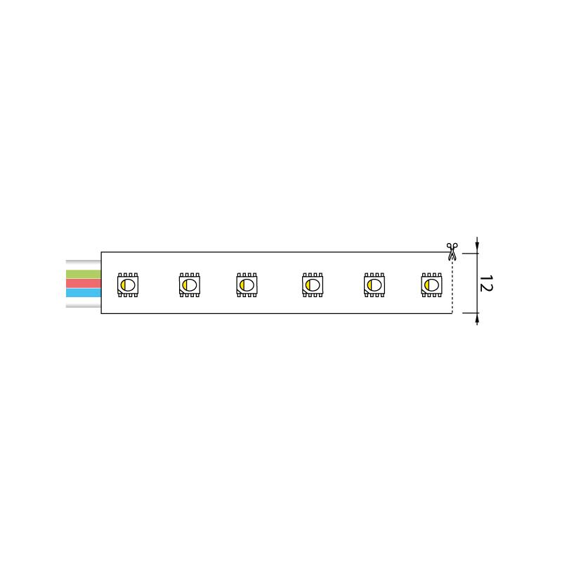 Afbeeldingen van LED strip GOLD IP68, RGB+W, 24Vdc, 96LED/m, 30,7W/m, 4000K