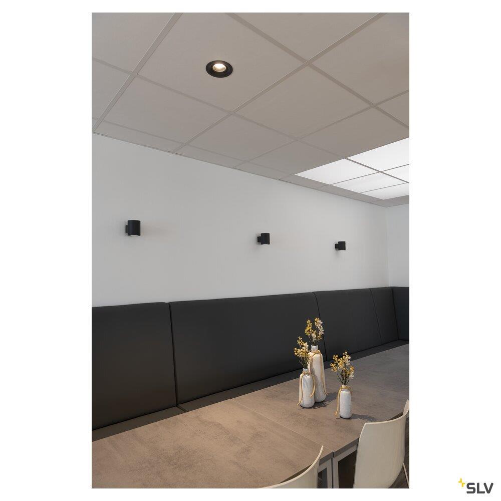 Afbeeldingen van NUMINOS® MOVE DL M, indoor led plafondinbouwarmatuur zwart/zwart 3000K 55° draai