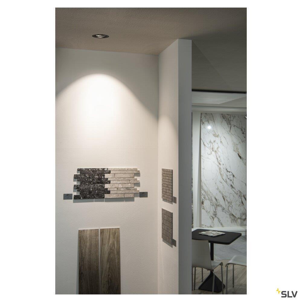 Afbeeldingen van NUMINOS® MOVE DL L, indoor led plafondinbouwarmatuur zwart/chroom 3000K 40° draa