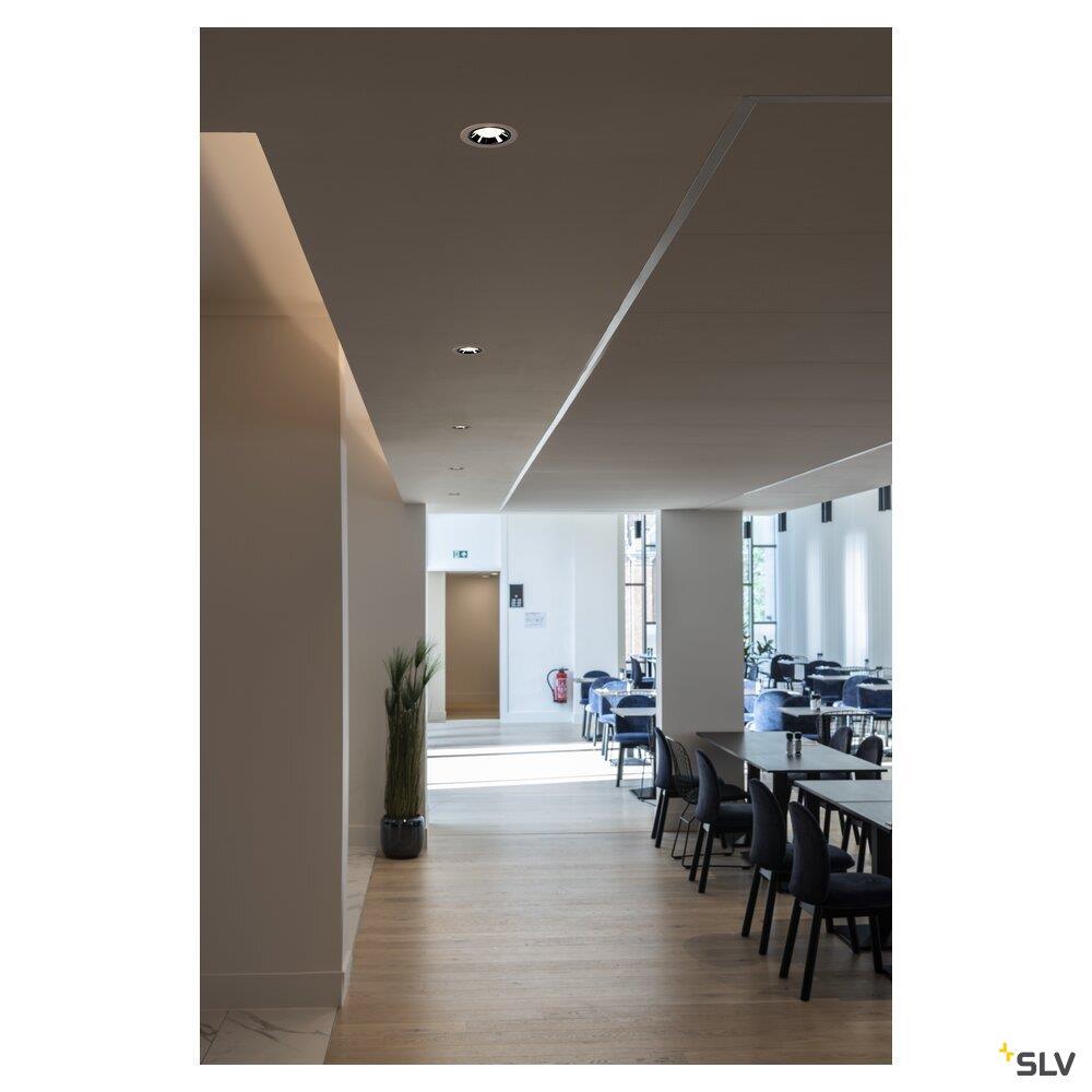 Afbeeldingen van NUMINOS® MOVE DL L, indoor led plafondinbouwarmatuur wit/chroom 3000K 55° draai-