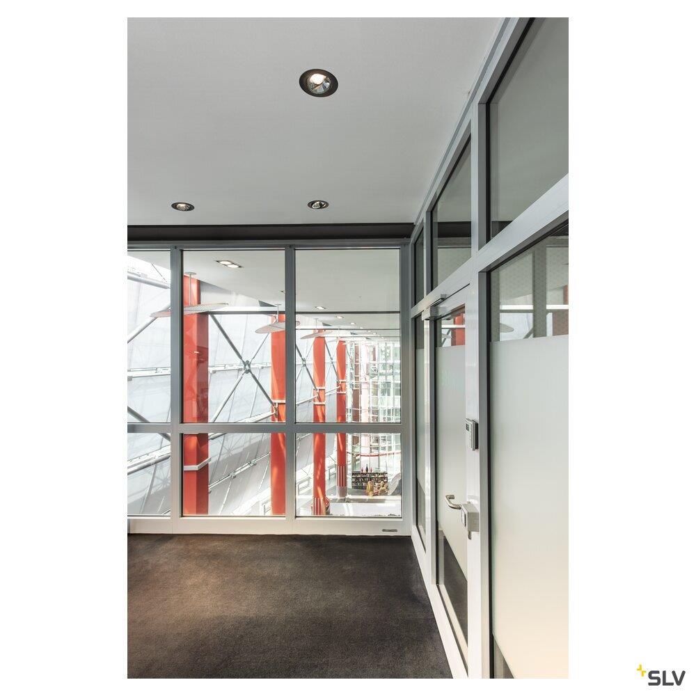 Afbeeldingen van NUMINOS® MOVE DL XL, indoor led plafondinbouwarmatuur zwart/chroom 3000K 40° dra