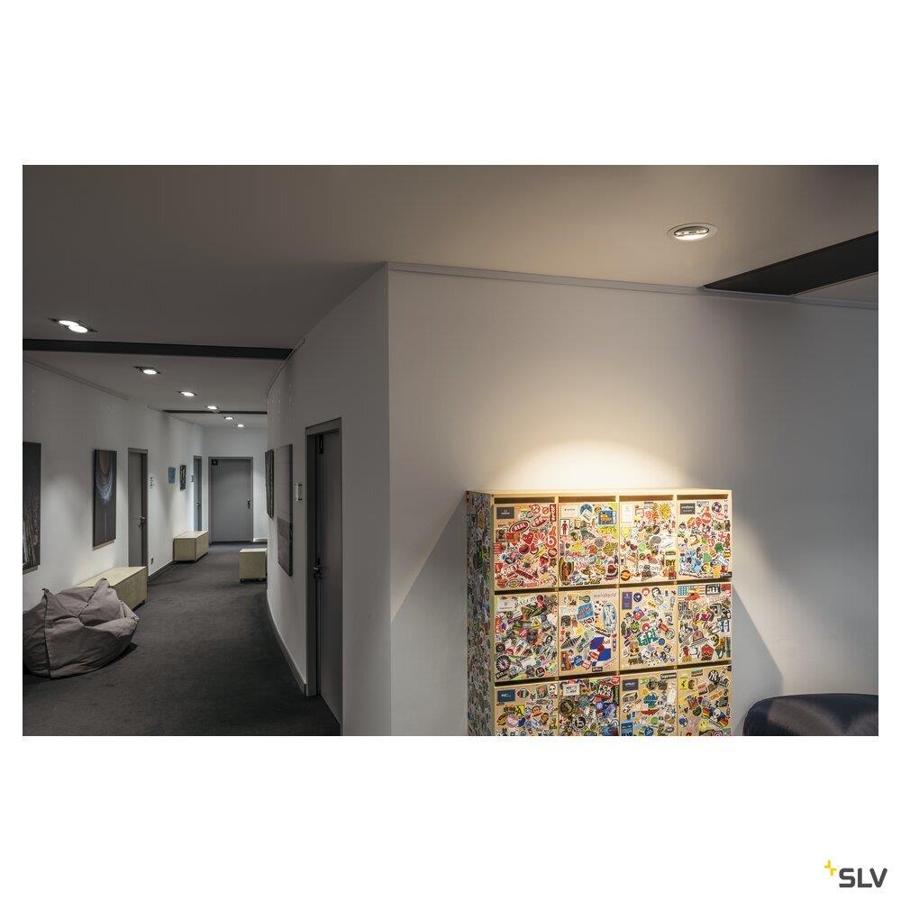 Afbeeldingen van NUMINOS® MOVE DL XL, indoor led plafondinbouwarmatuur wit/chroom 3000K 40° draai