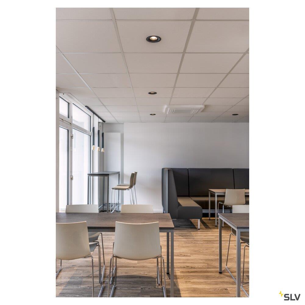 Afbeeldingen van NUMINOS® DL M, indoor led plafondinbouwarmatuur zwart/zwart 2700K 55° incl. blad