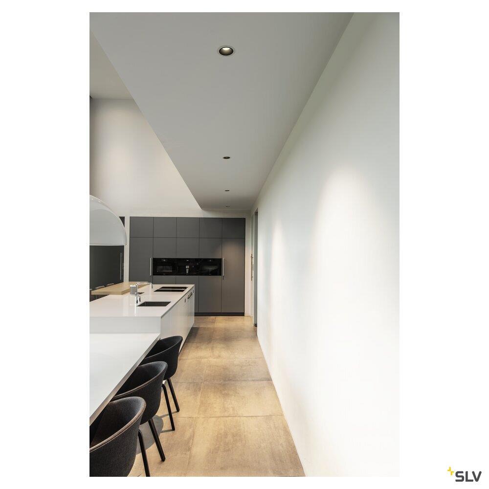 Afbeeldingen van NUMINOS® DL M, indoor led plafondinbouwarmatuur wit/chroom 3000K 40° incl. bladv