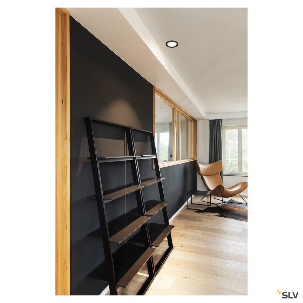 Afbeeldingen van NUMINOS® DL L, indoor led plafondinbouwarmatuur zwart/wit 3000K 40°
