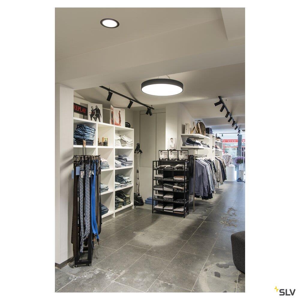 Afbeeldingen van NUMINOS® DL XL, indoor led plafondinbouwarmatuur zwart/wit 3000K 40°