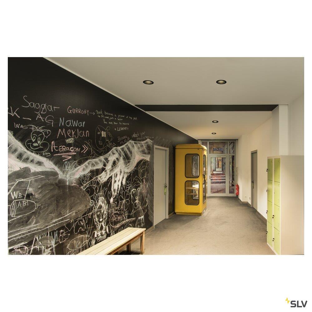 Afbeeldingen van NUMINOS® DL XL, indoor led plafondinbouwarmatuur zwart/zwart 3000K 55°